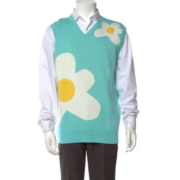 Le Fleur Sweater Vest Golf Wang Flower Cardigan Golf Le Fleur